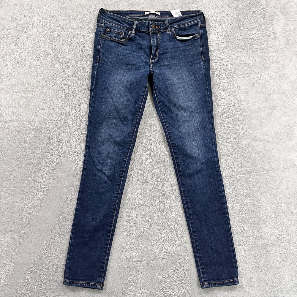 Abercrombie Fitch Jeans Women's 6S 28x29 Super Slim Skinny Stretch Blue Denim